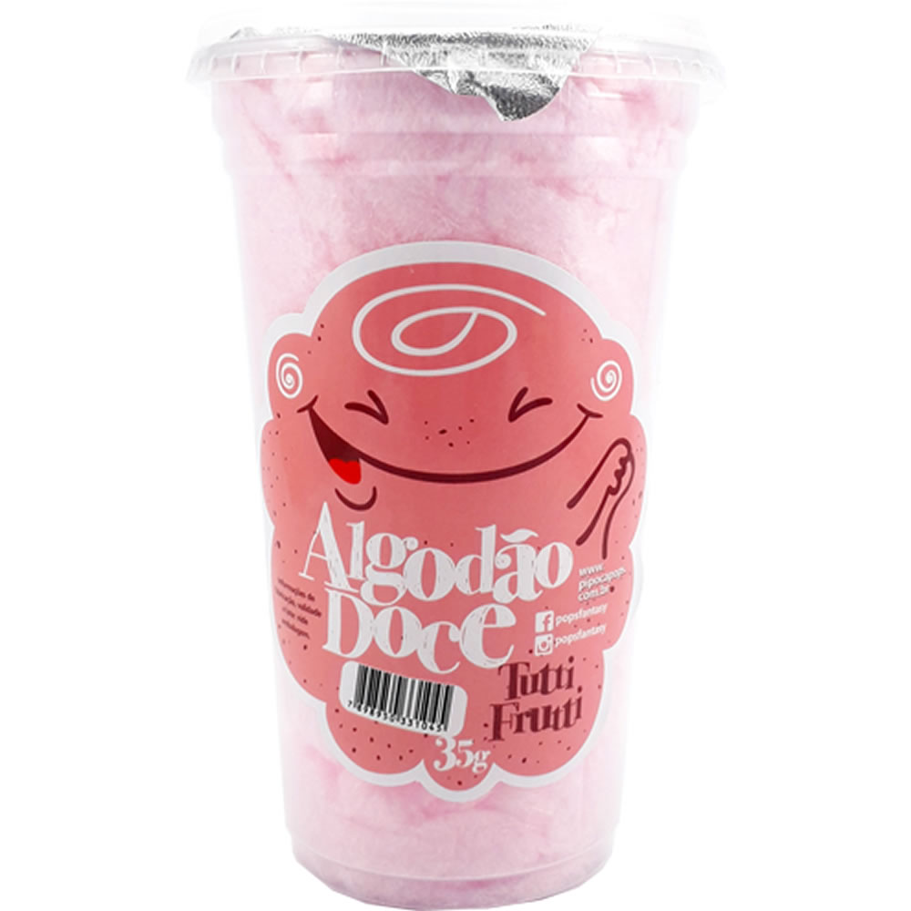 Algodão Doce Tutti Frutti Rosa 35g POP’S